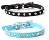 Leather Crystal Rhinestone Pet Collar