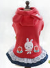 Rabbit Flower Lace Princess Denim Dog Dress