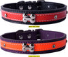 Crystal Studded Reflective Dog Leather Collar